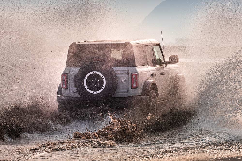 Ford Bronco headlamp closeup